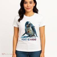 Fight Or Flight Funny Penguin Quote Women's T-Shirt thumb 4