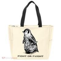 Fight Or Flight Funny Penguin Pun Fight Or Flight Meme Tote Bag thumb 0