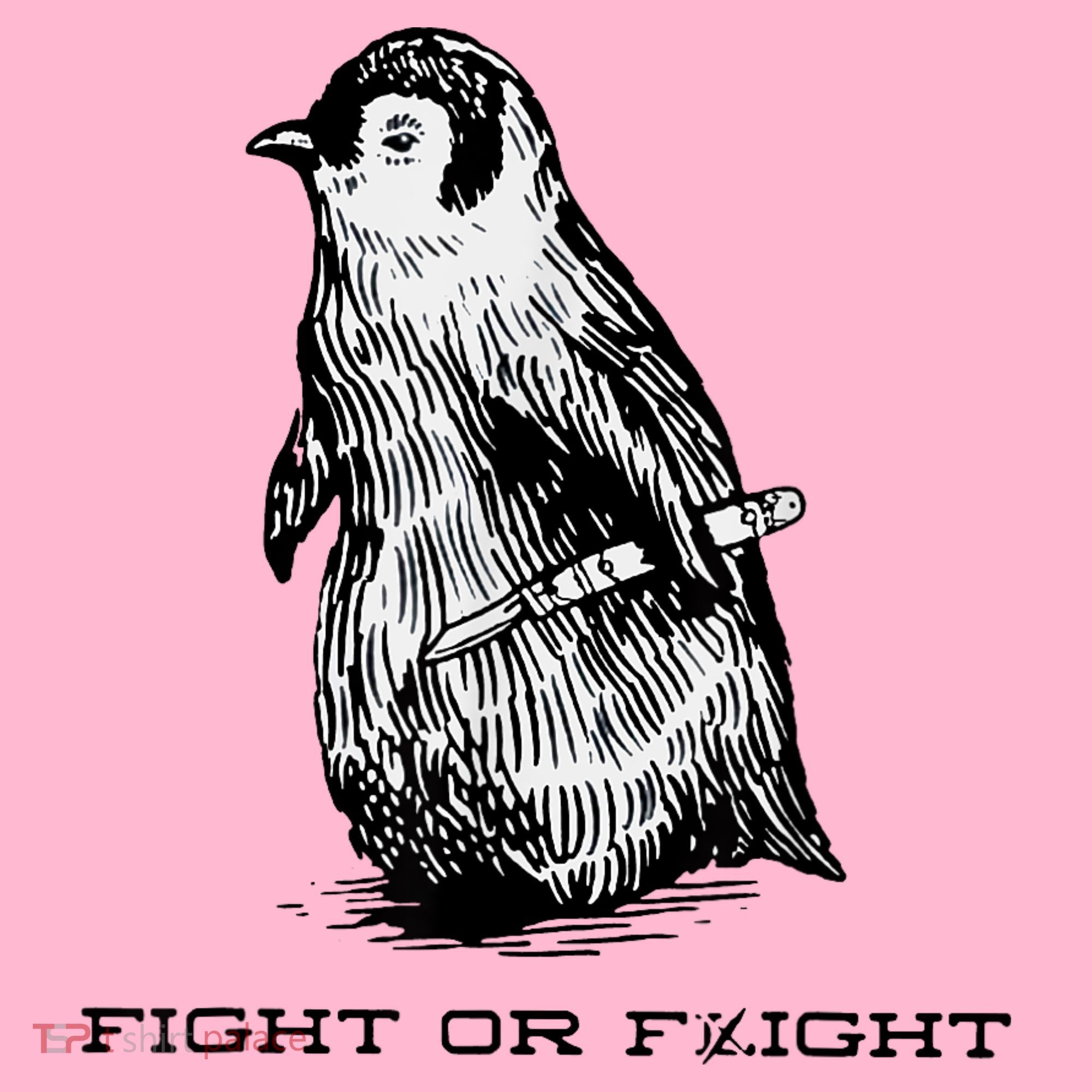 Fight Or Flight Funny Penguin Pun Fight Or Flight Meme Coaster