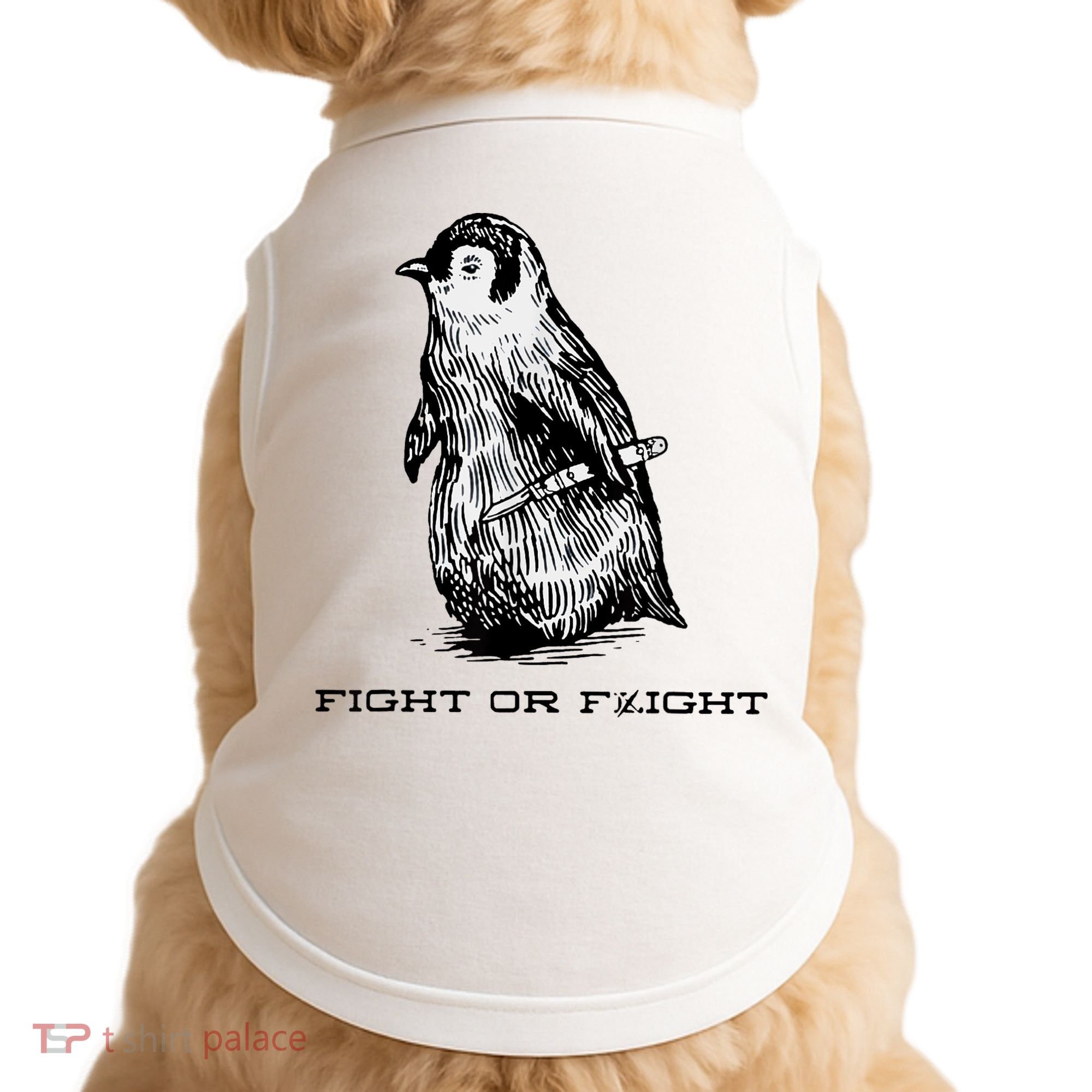 Fight Or Flight Funny Penguin Pun Fight Or Flight Meme Doggie Tank