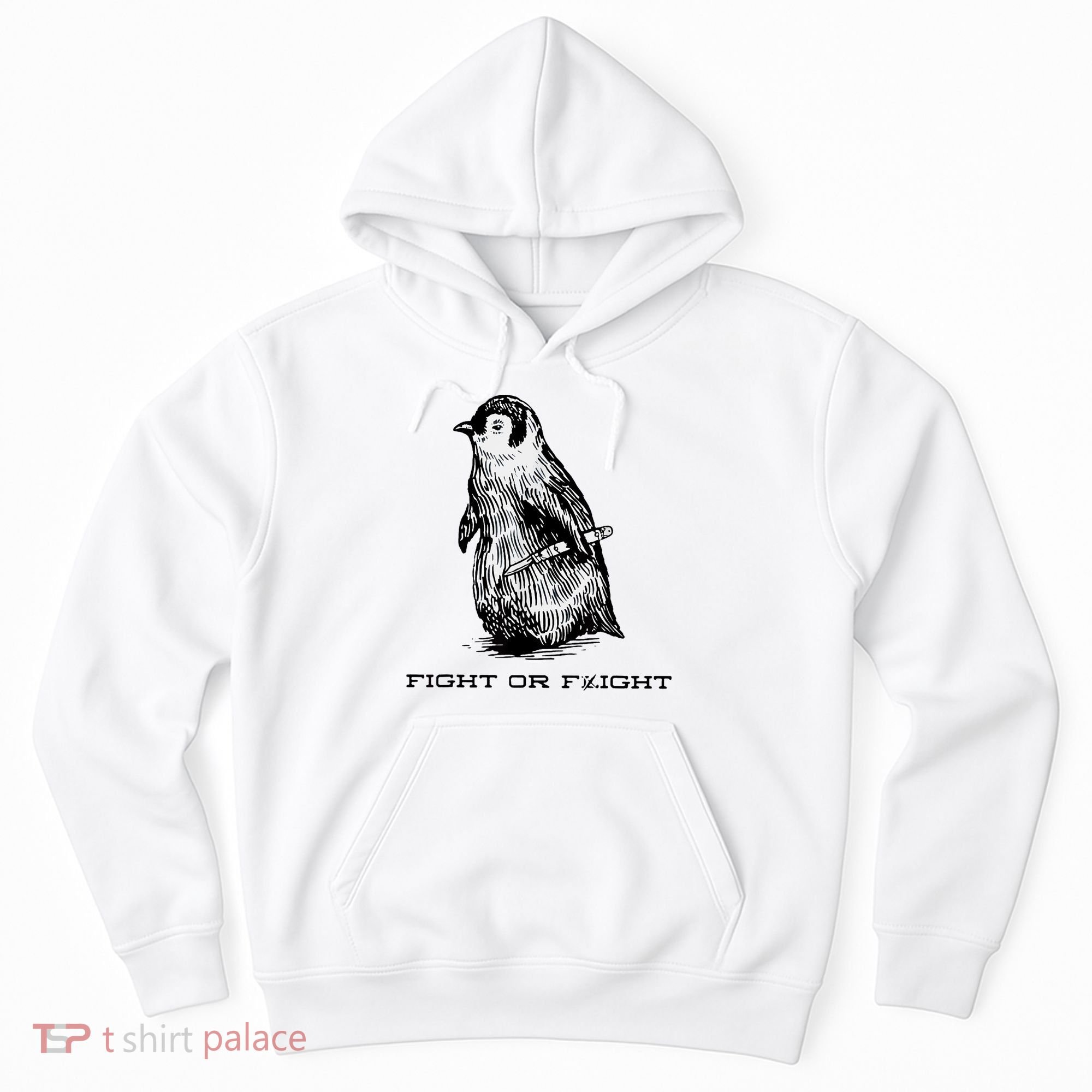 Fight Or Flight Funny Penguin Pun Fight Or Flight Meme Hoodie