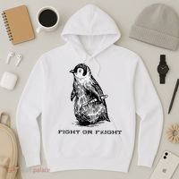 Fight Or Flight Funny Penguin Pun Fight Or Flight Meme Hoodie thumb 3