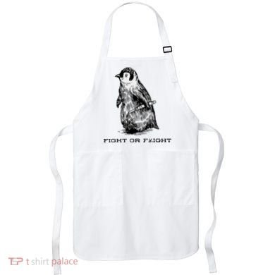 Fight Or Flight Funny Penguin Pun Fight Or Flight Meme Apron