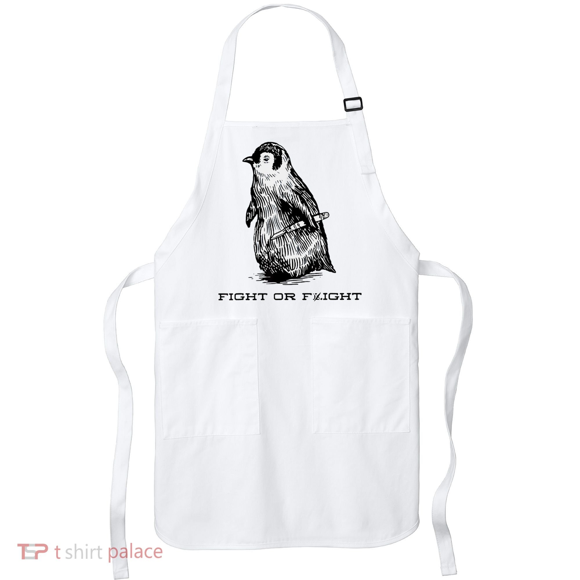 Fight Or Flight Funny Penguin Pun Fight Or Flight Meme Apron