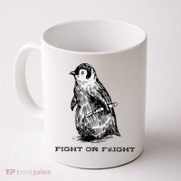 Fight Or Flight Funny Penguin Pun Fight Or Flight Meme Coffee Mug thumb 0