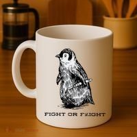 Fight Or Flight Funny Penguin Pun Fight Or Flight Meme Coffee Mug thumb 4
