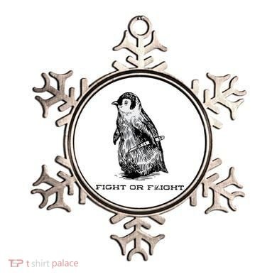 Fight Or Flight Funny Penguin Pun Fight Or Flight Meme Ornament