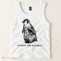 Fight Or Flight Funny Penguin Pun Fight Or Flight Meme Tank Top thumb 2