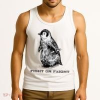 Fight Or Flight Funny Penguin Pun Fight Or Flight Meme Tank Top thumb 3