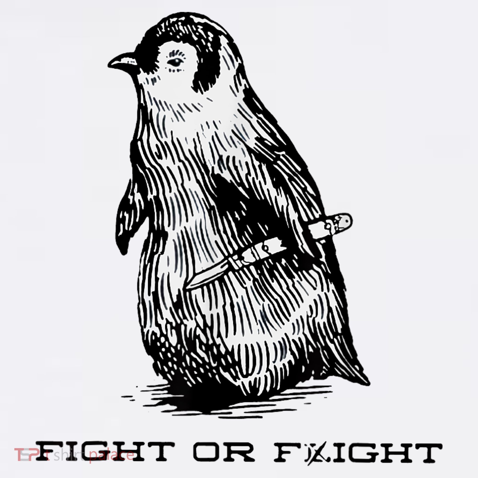 Fight Or Flight Funny Penguin Pun Fight Or Flight Meme Tank Top
