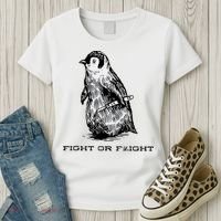 Fight Or Flight Funny Penguin Pun Fight Or Flight Meme Women's T-Shirt thumb 3