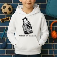 Fight Or Flight Funny Penguin Pun Fight Or Flight Meme Kids Hoodie thumb 2