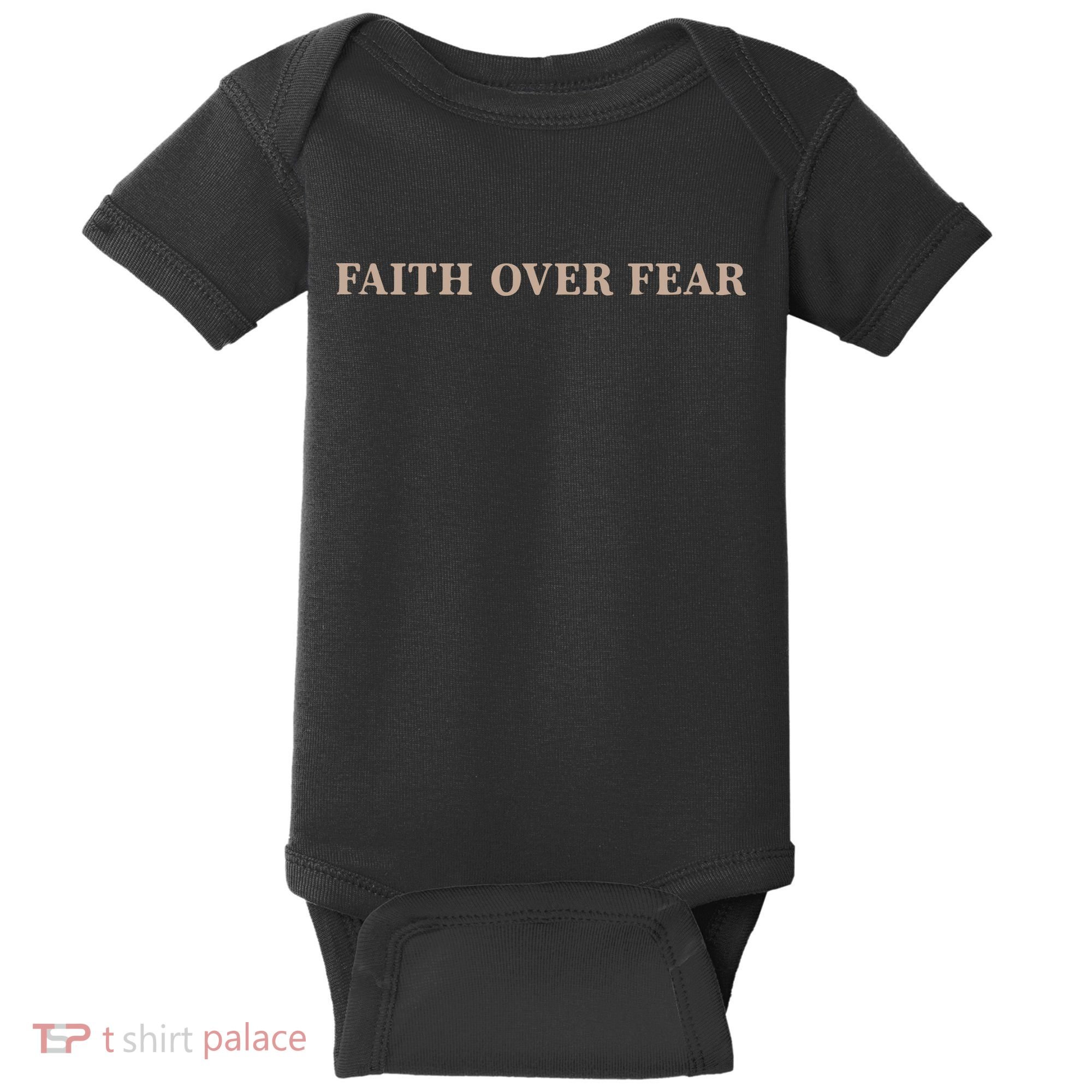 Faith Over Fear Christian Baby Bodysuit