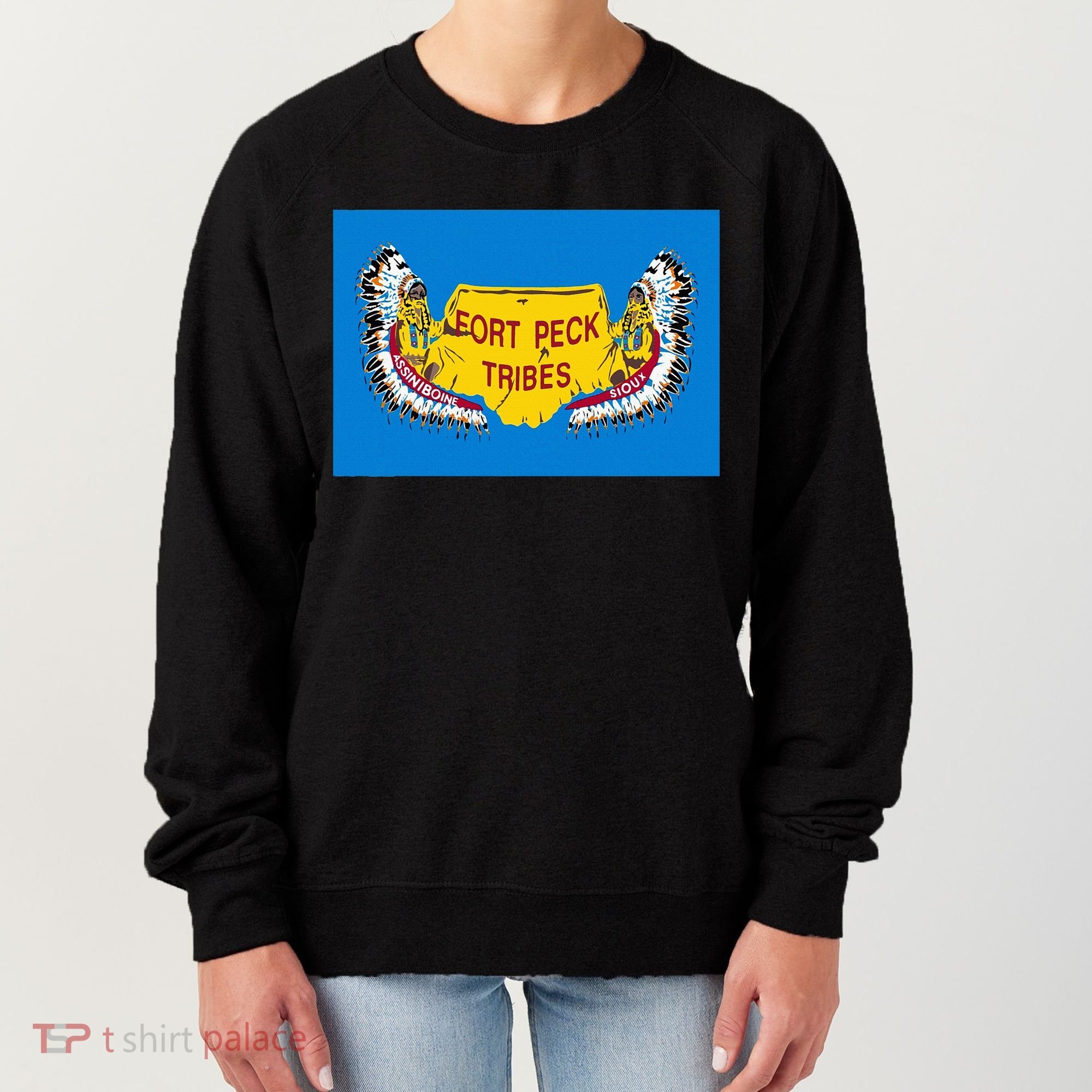 Flag Of Fort Peck Tribes Indian Reservation Women's Sweatshirt