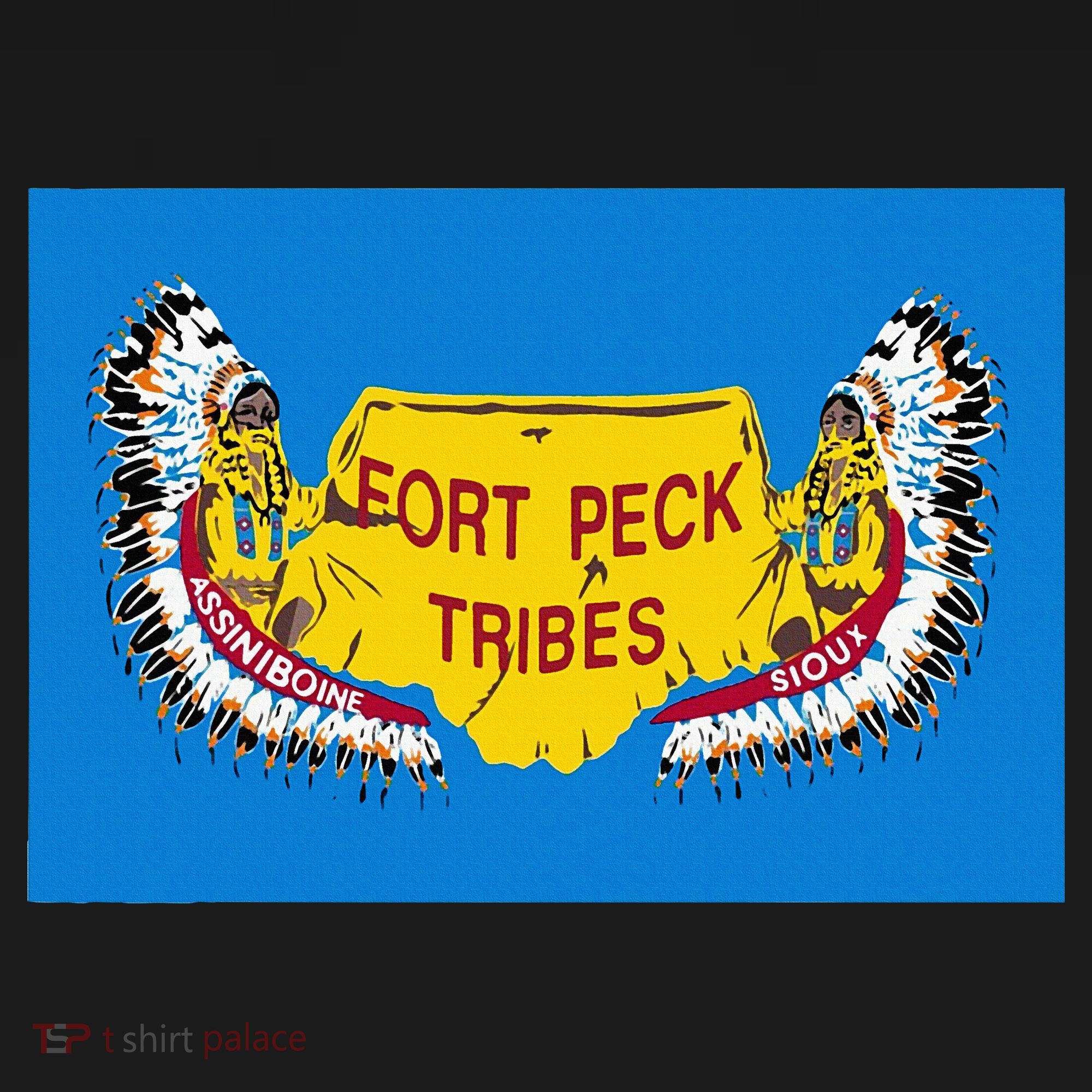 Flag Of Fort Peck Tribes Indian Reservation T-Shirt