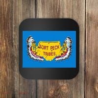 Flag Of Fort Peck Tribes Indian Reservation Coaster thumb 0