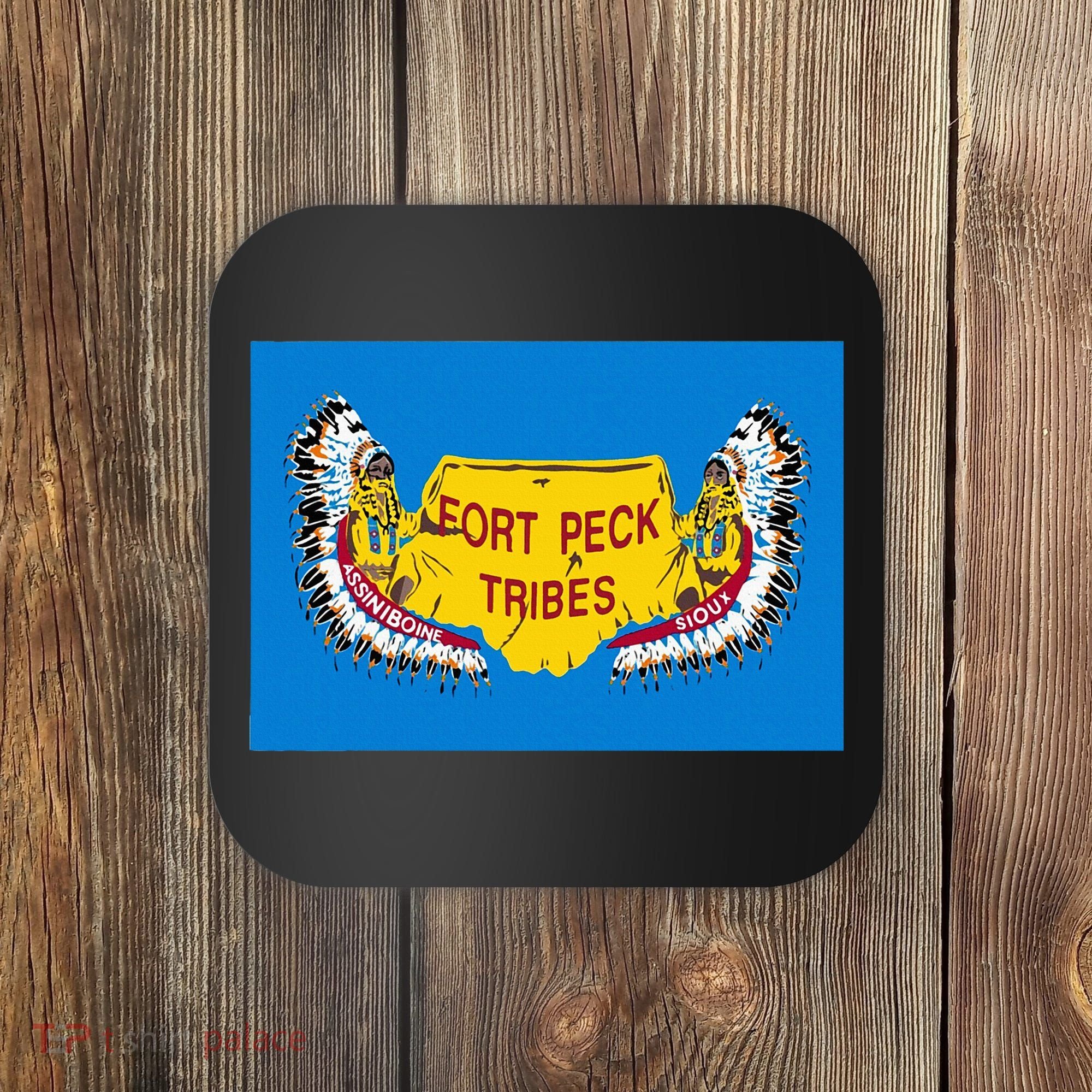 Flag Of Fort Peck Tribes Indian Reservation Coaster
