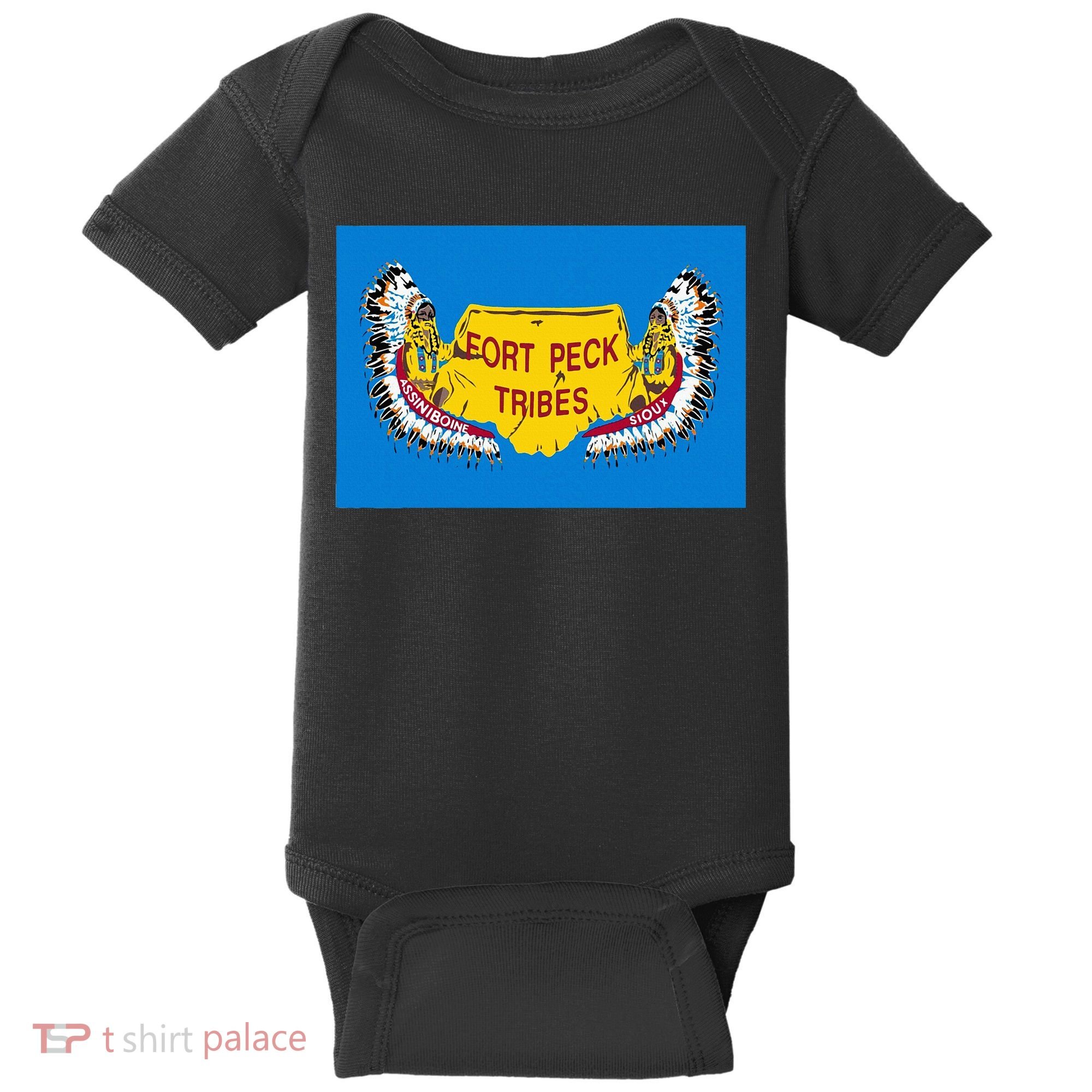 Flag Of Fort Peck Tribes Indian Reservation Baby Bodysuit