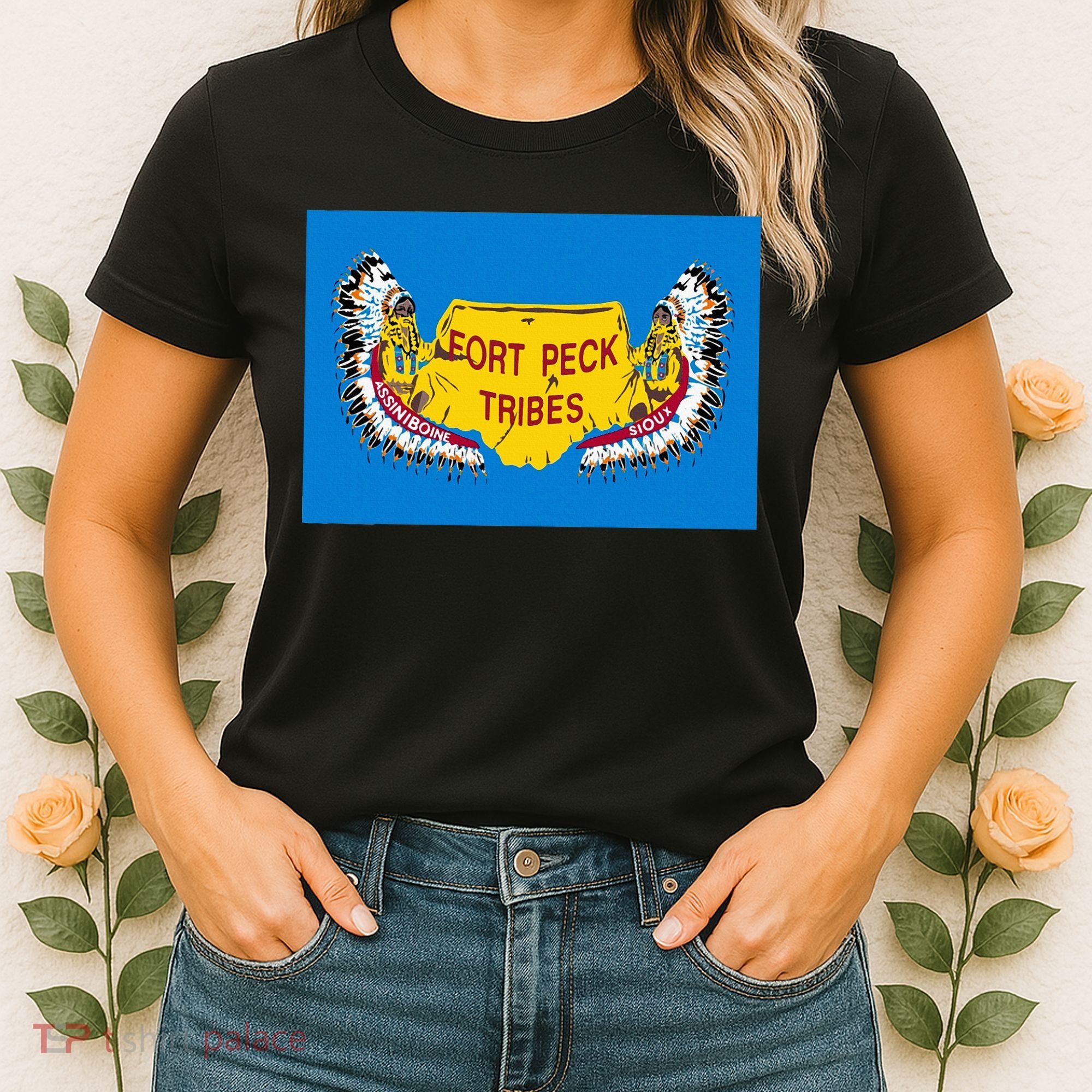 Flag Of Fort Peck Tribes Indian Reservation Women's T-Shirt