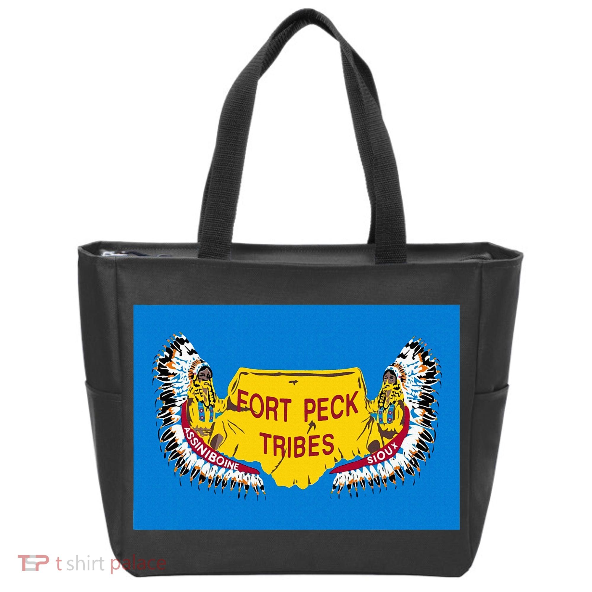 Flag Of Fort Peck Tribes Indian Reservation Tote Bag