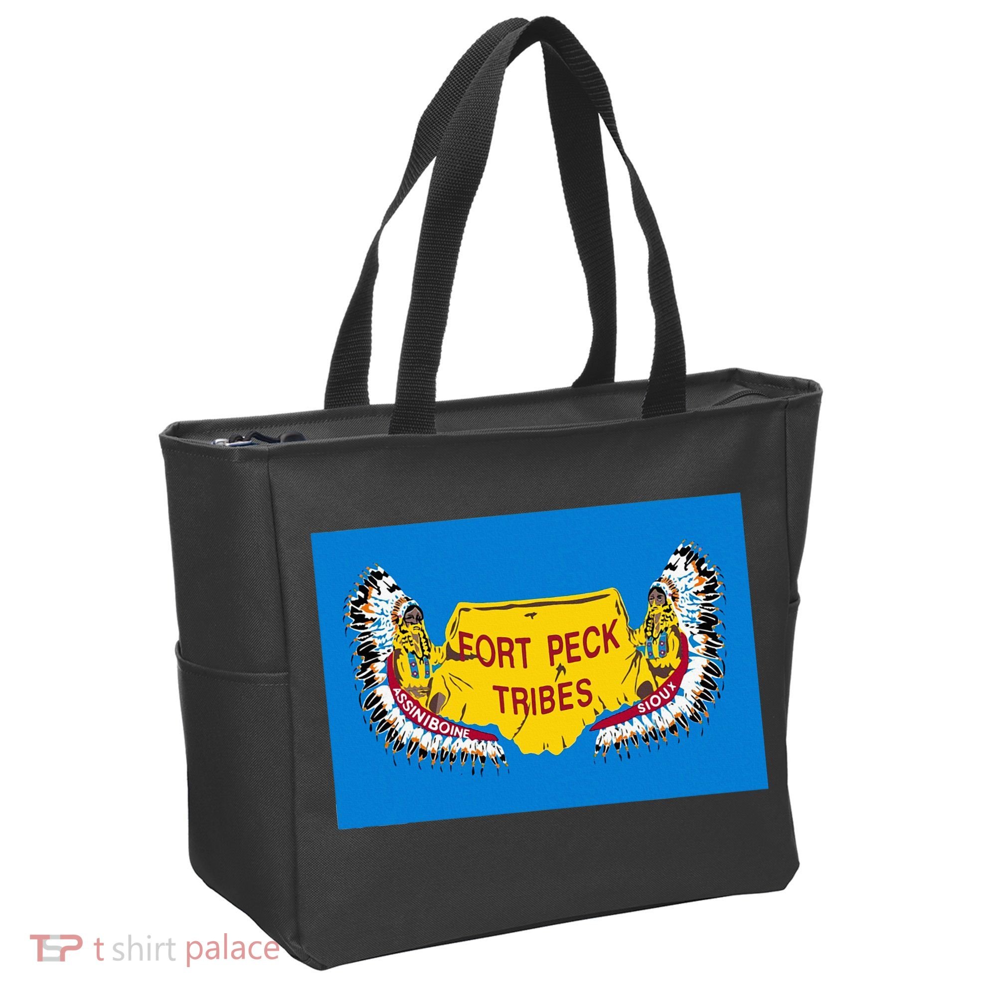Flag Of Fort Peck Tribes Indian Reservation Tote Bag