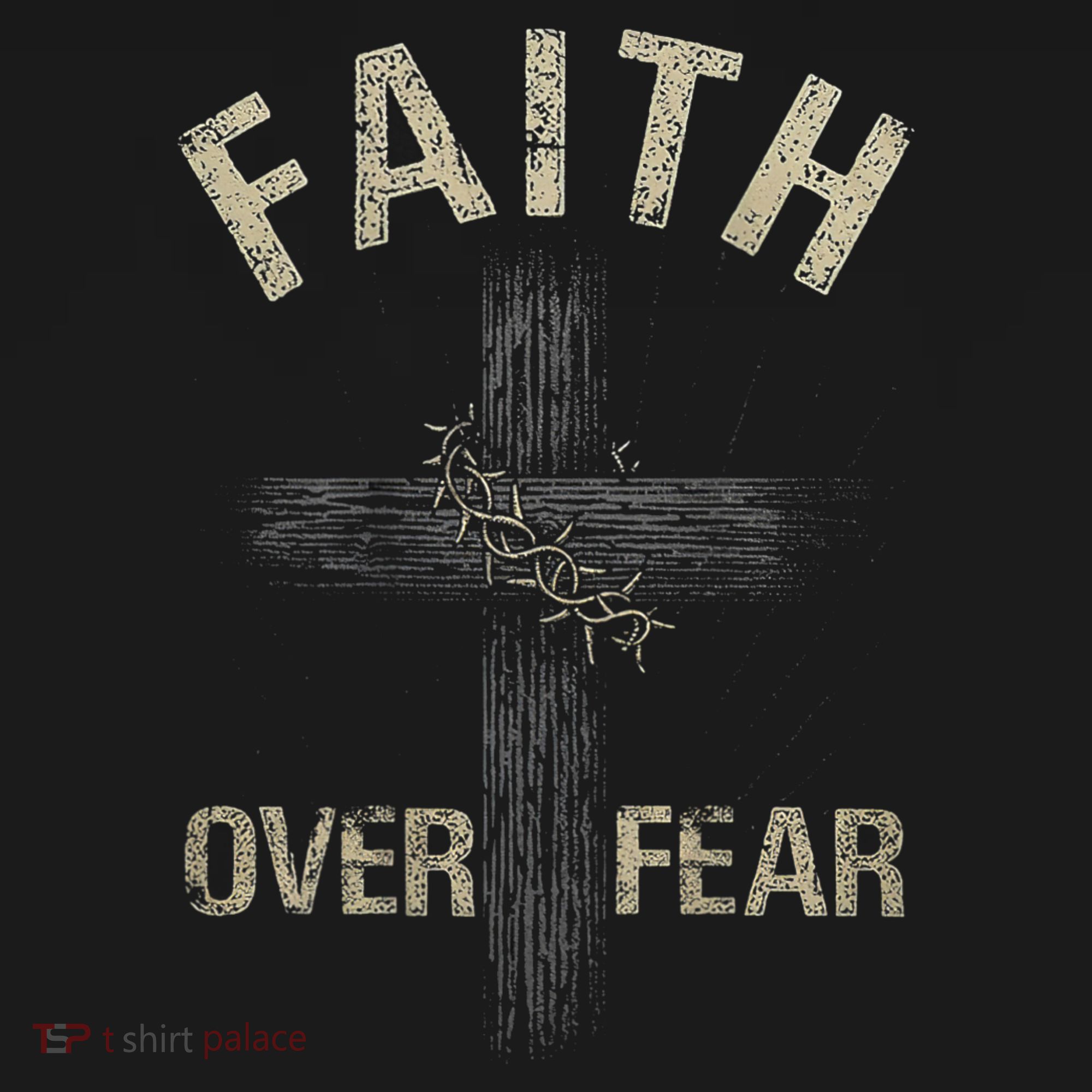 Faith Over Fears Christian Cross American Women's Tank Top
