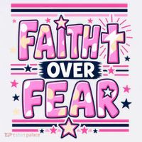 Faith Over Fear Motivational Christian Quote Mousepad thumb 1