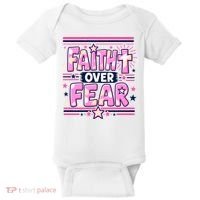 Faith Over Fear Motivational Christian Quote Baby Bodysuit thumb 0