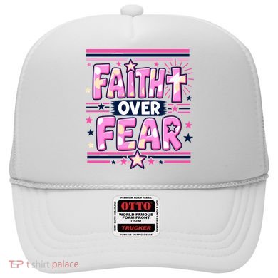 Faith Over Fear Motivational Christian Quote Hat