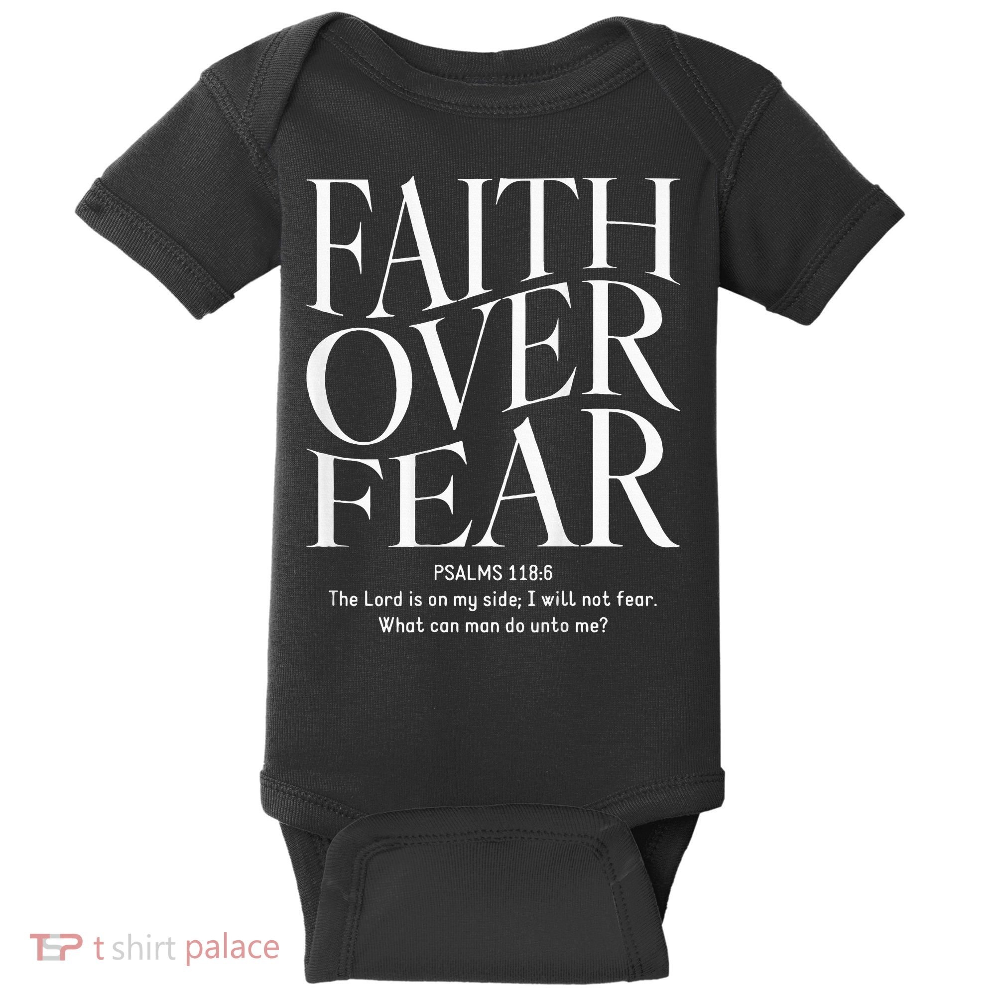 Faith Over Fear Christian Baby Bodysuit