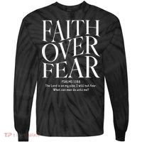 Faith Over Fear Christian Tie-Dye Long Sleeve Shirt thumb 0