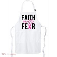 Faith Over Fear Breast Cancer Awareness Apron thumb 0