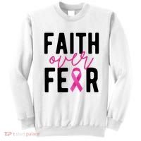 Faith Over Fear Breast Cancer Awareness Sweatshirt thumb 0