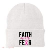 Faith Over Fear Breast Cancer Awareness Beanie thumb 0