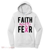 Faith Over Fear Breast Cancer Awareness Women's Hoodie thumb 0