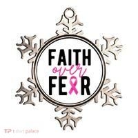 Faith Over Fear Breast Cancer Awareness Ornament thumb 0