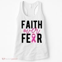 Faith Over Fear Breast Cancer Awareness Women's Tank Top thumb 0