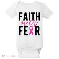 Faith Over Fear Breast Cancer Awareness Baby Bodysuit thumb 0