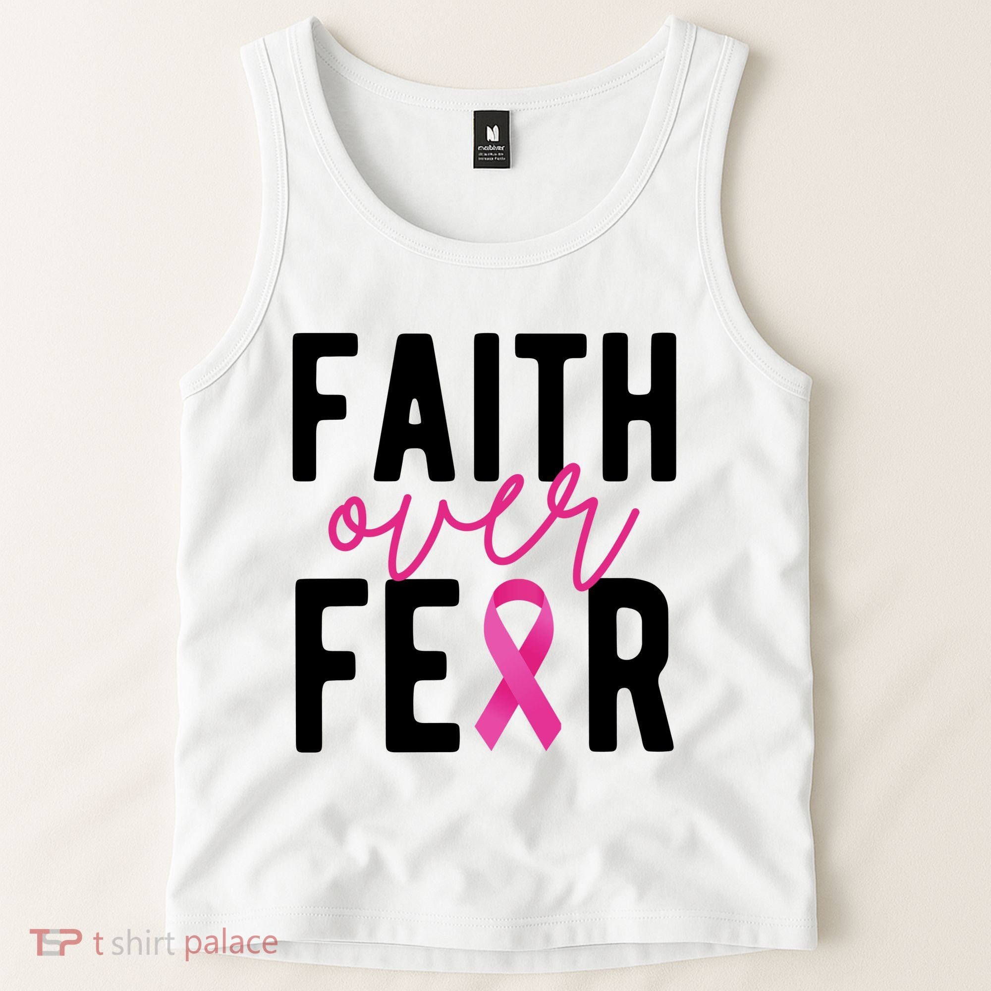 Faith Over Fear Breast Cancer Awareness Tank Top