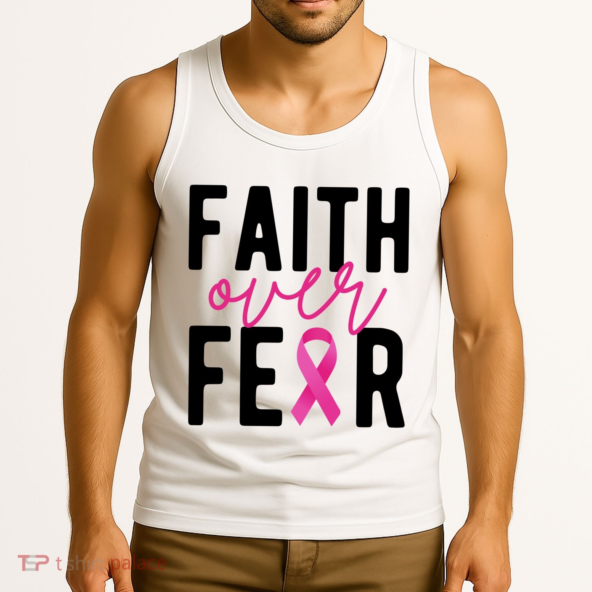 Faith Over Fear Breast Cancer Awareness Tank Top