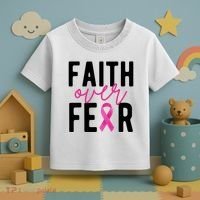 Faith Over Fear Breast Cancer Awareness Toddler T-Shirt thumb 3