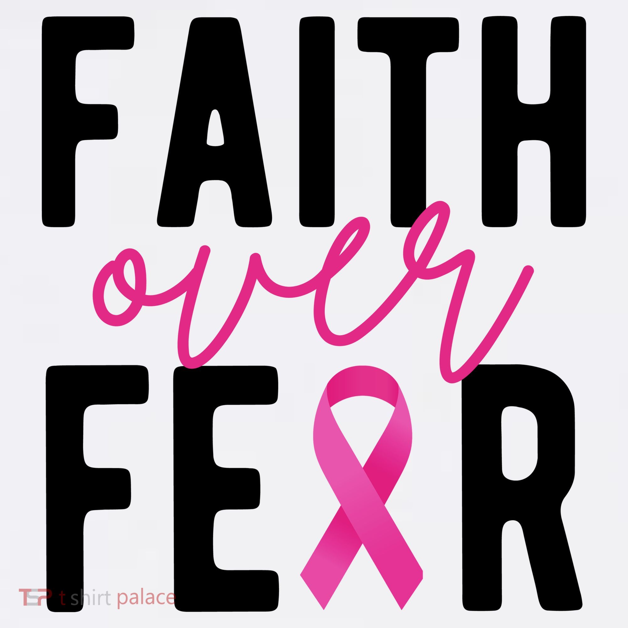 Faith Over Fear Breast Cancer Awareness Kids T-Shirt