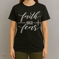 Faith Over Fear Jesus Christian Religious T-Shirt thumb 4