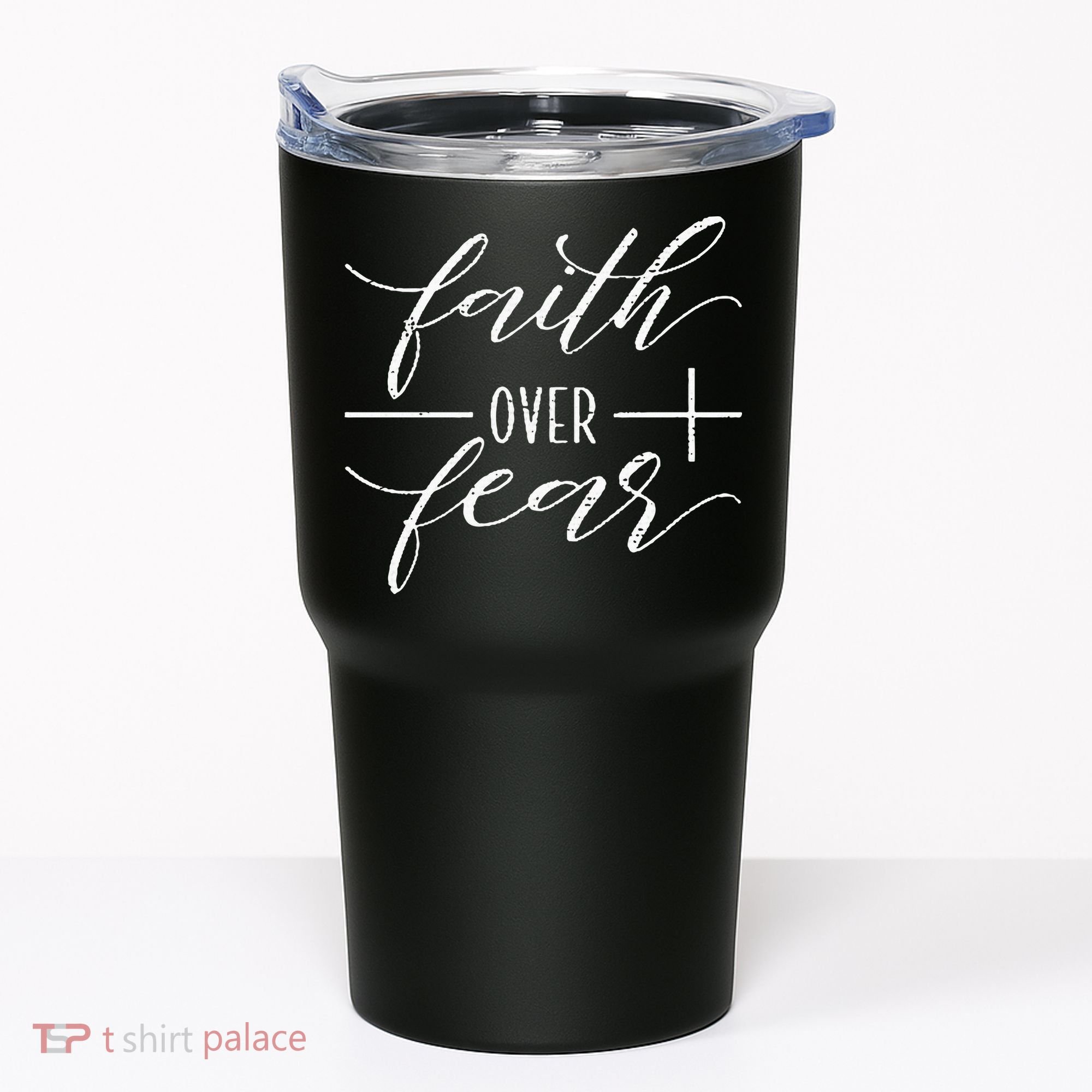 Faith Over Fear Jesus Christian Religious Tumbler