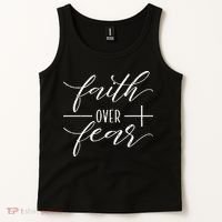 Faith Over Fear Jesus Christian Religious Tank Top thumb 2