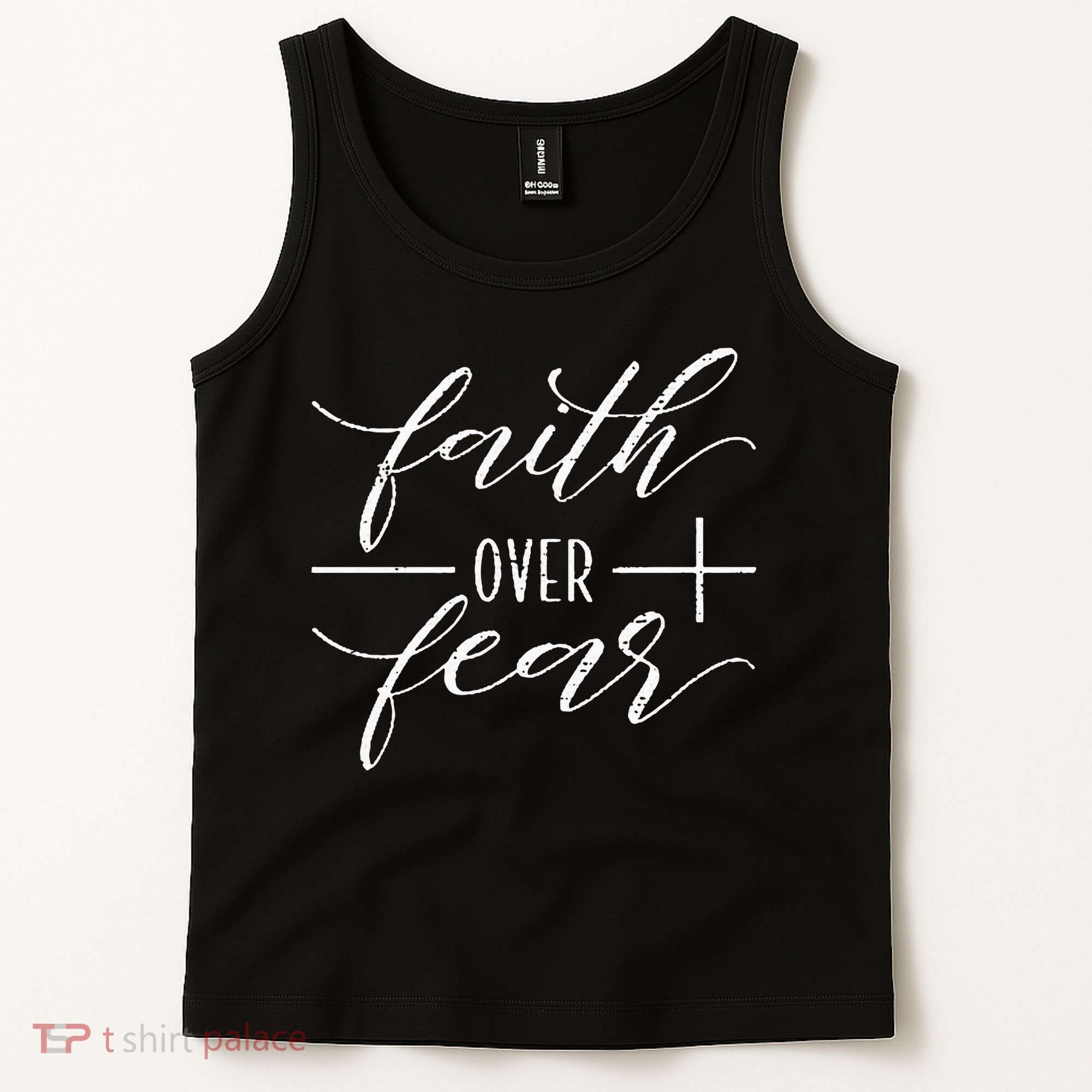 Faith Over Fear Jesus Christian Religious Tank Top