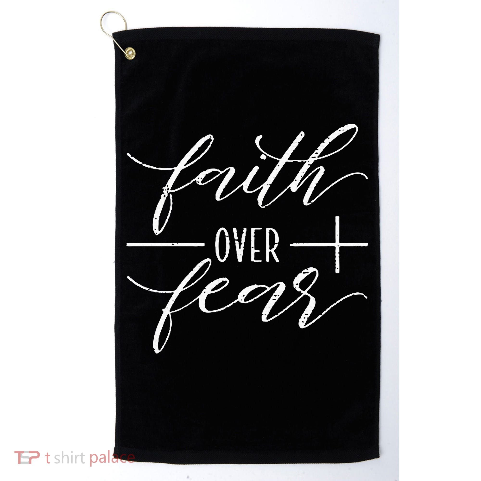 Faith Over Fear Jesus Christian Religious Golf Towel