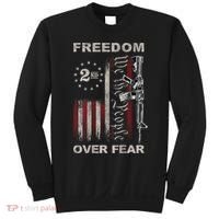 Freedom Over Fear 2nd Amendment Patriotic ProGun ON BACK Sweatshirt thumb 0