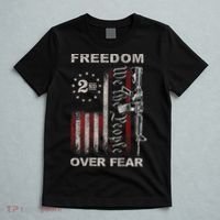 Freedom Over Fear 2nd Amendment Patriotic ProGun ON BACK T-Shirt thumb 5