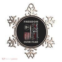 Freedom Over Fear 2nd Amendment Patriotic ProGun ON BACK Ornament thumb 0